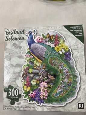 Peacock Puzzle - Green Multi-Color - 300 Piece